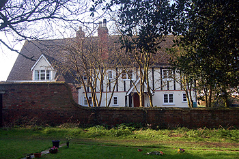 Rectory Farmhouse seen from the churchyard March 2011